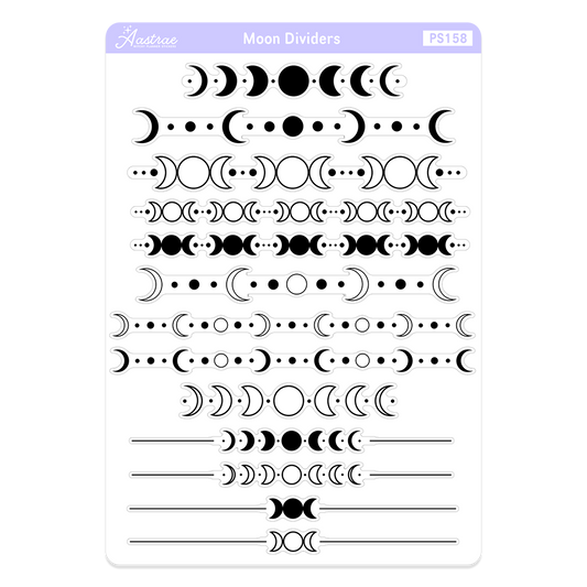 Moon Divider Stickers for Planner