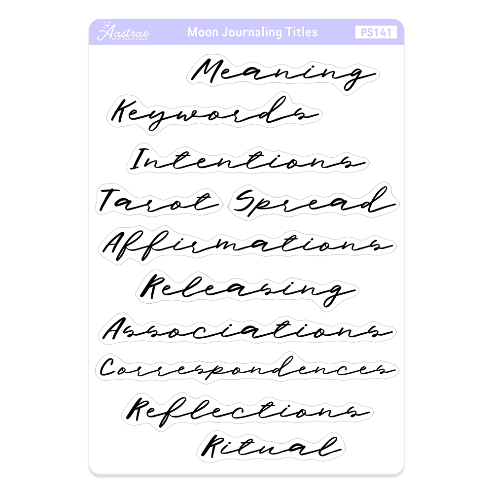Moon Journaling Topic Labels
