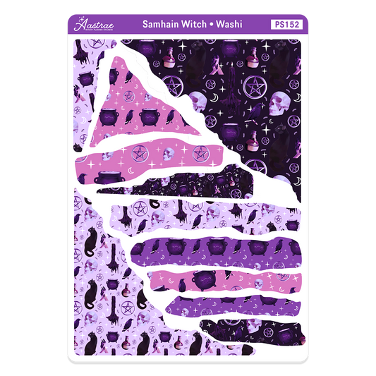 Samhain Witch Washi Sticker Sheet