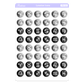 Astrology Moon Stickers with Full Moon and New Moon