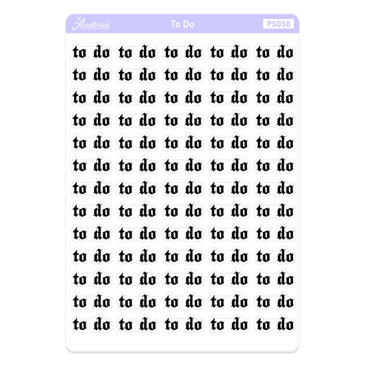 To Do Planner Stickers