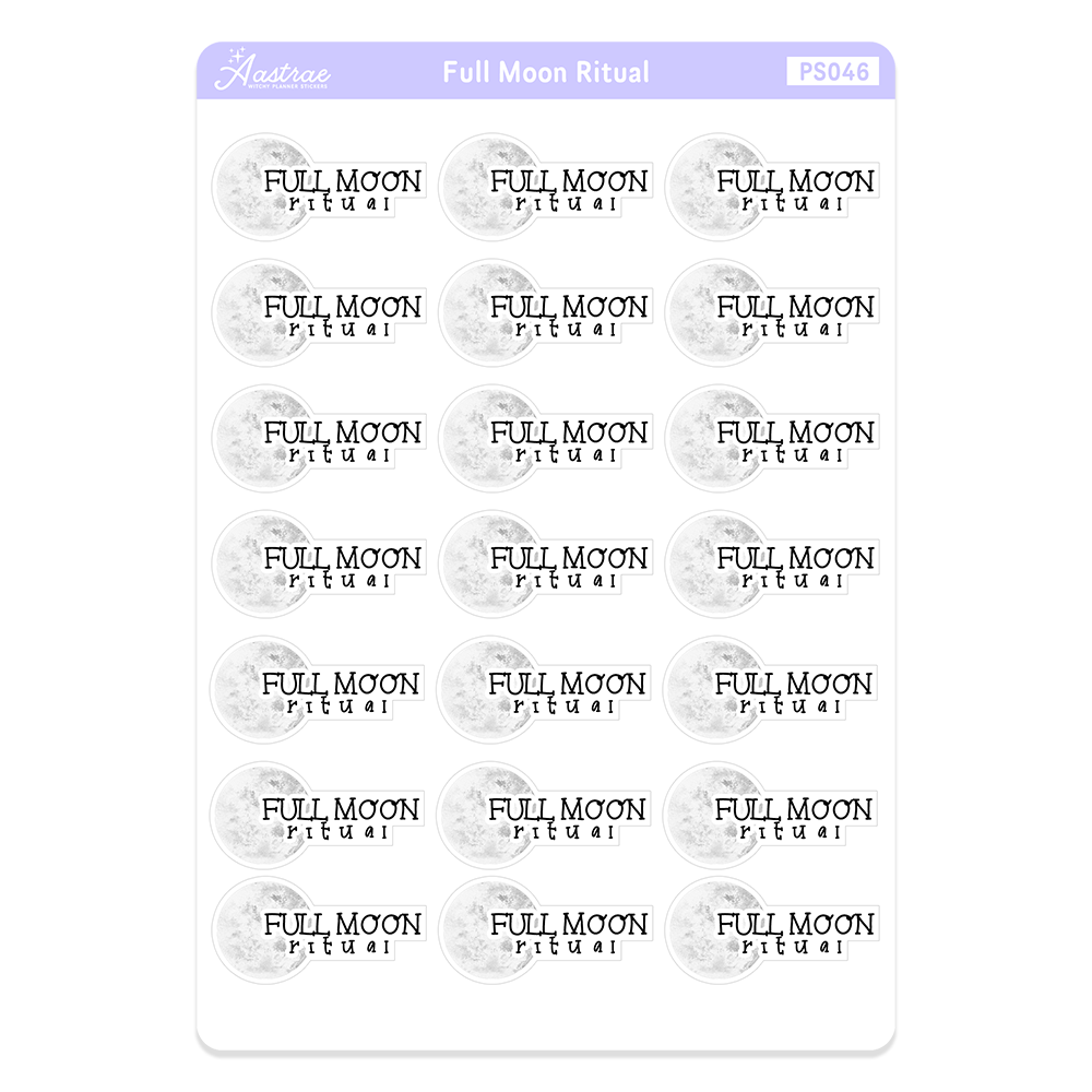 Full Moon Ritual Stickers for Planner