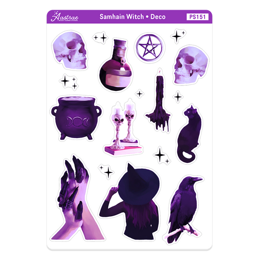 Samhain Witch Decorative Stickers