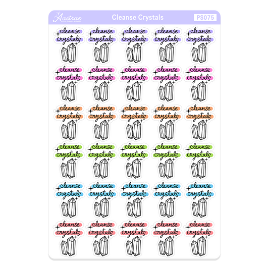Cleanse Crystals Reminder Planner Stickers