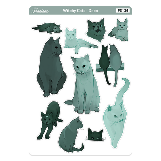 Witchy Cats Stickers for Planner
