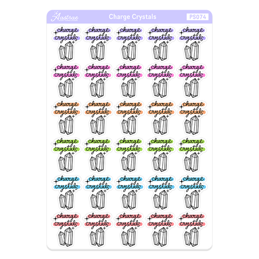 Charge Crystals Reminder Stickers for Planner