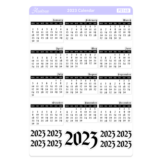 2023 Calendar Planner Stickers