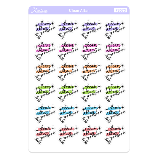 Clean Altar Reminder Planner Stickers