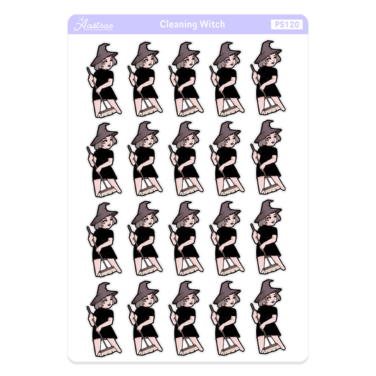 Cleaning Witch Planner Stickers