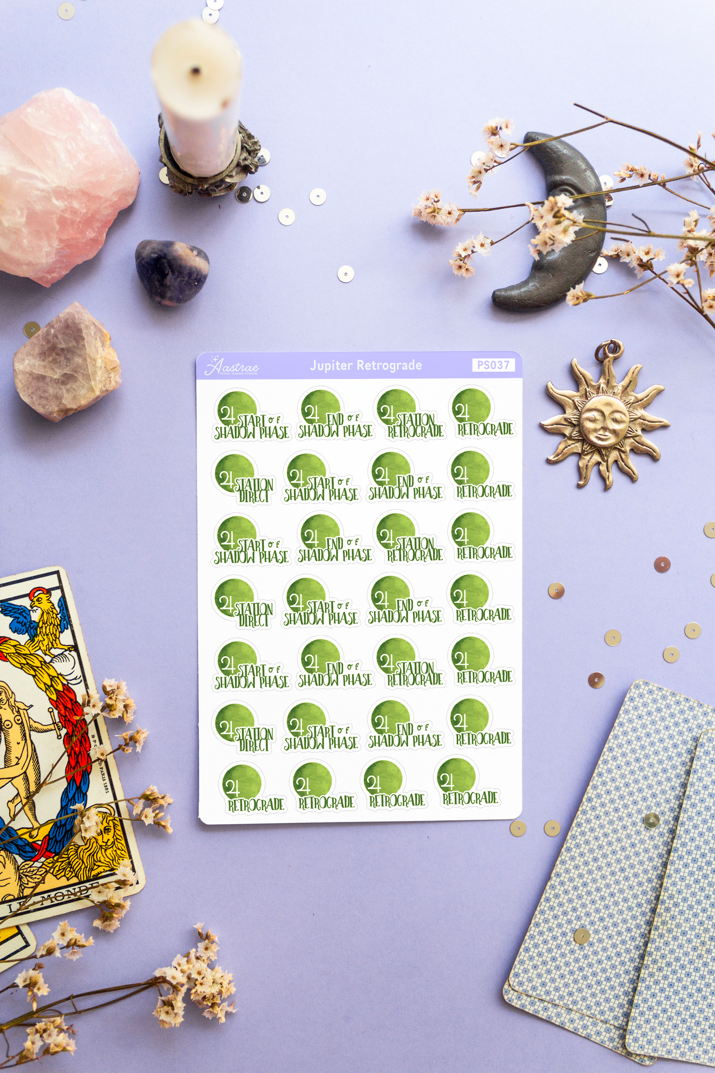 Jupiter Retrograde Stickers for Planner