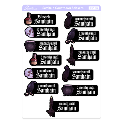 Monthly Samhain Countdown Stickers