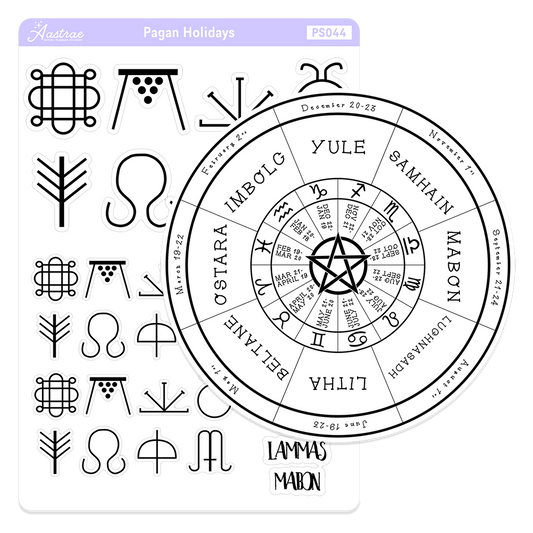 BUNDLE • Pagan Holidays Stickers & Wheel of the Year