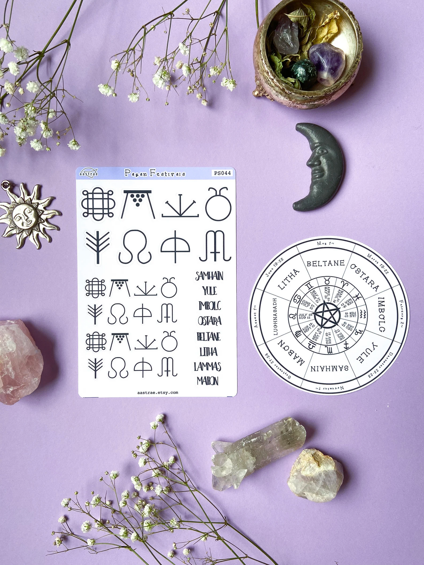 BUNDLE • Pagan Holidays Stickers & Wheel of the Year