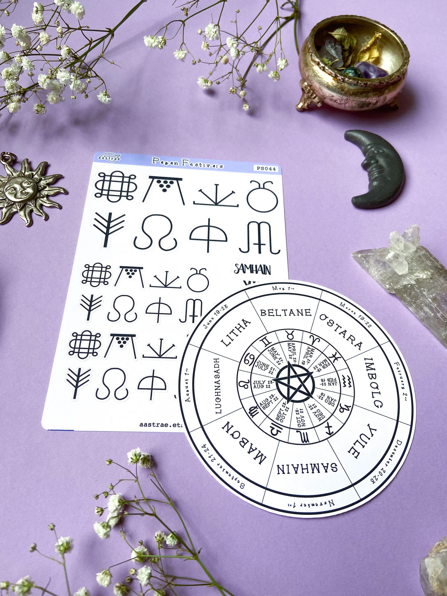 BUNDLE • Pagan Holidays Stickers & Wheel of the Year