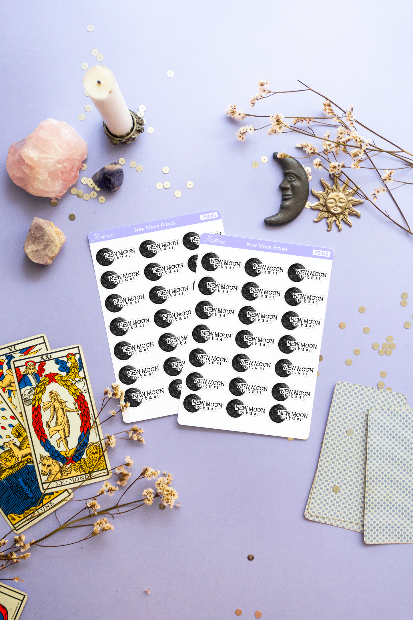 New Moon Ritual Stickers for Planner