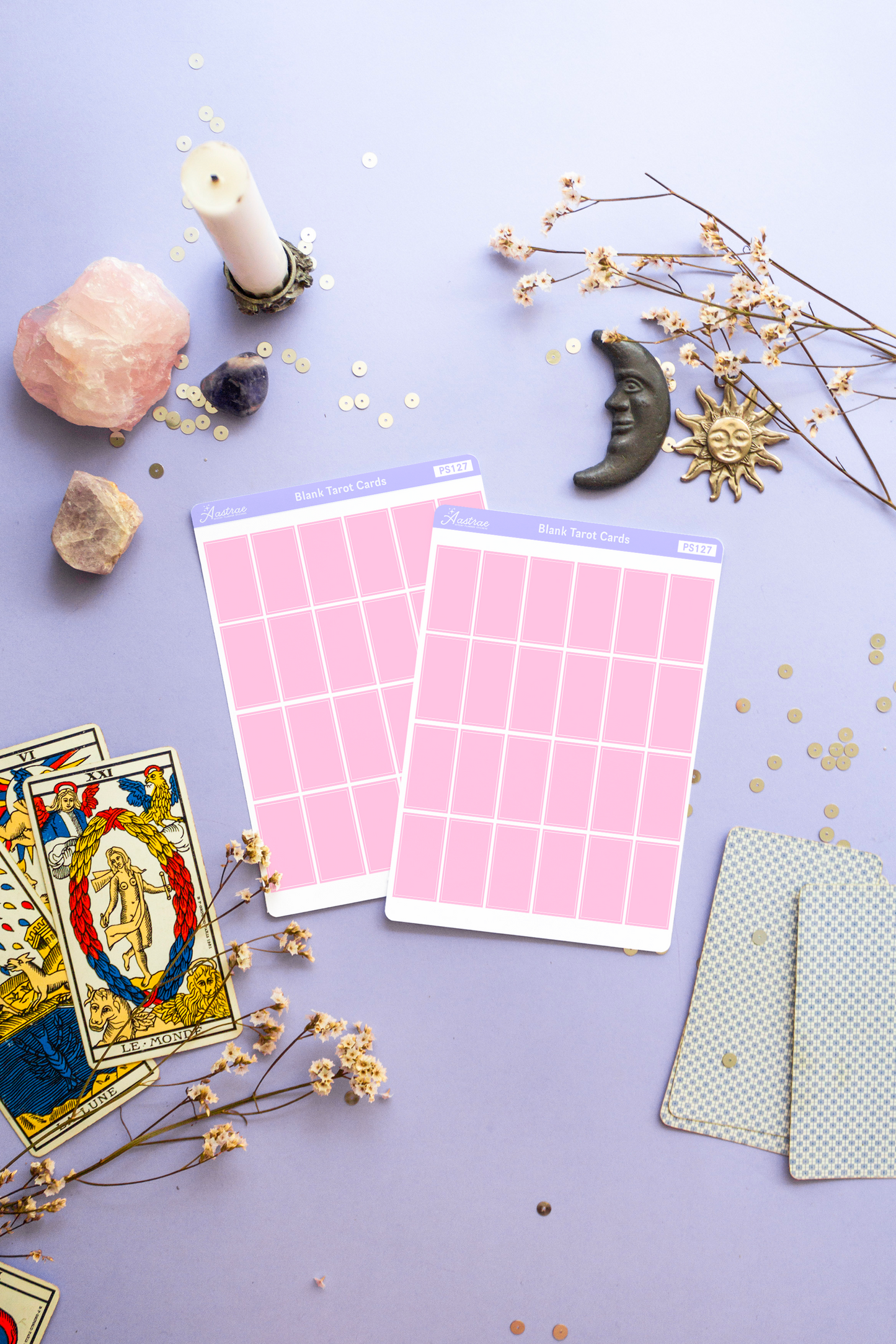 Blank Tarot Card Stickers for Journaling