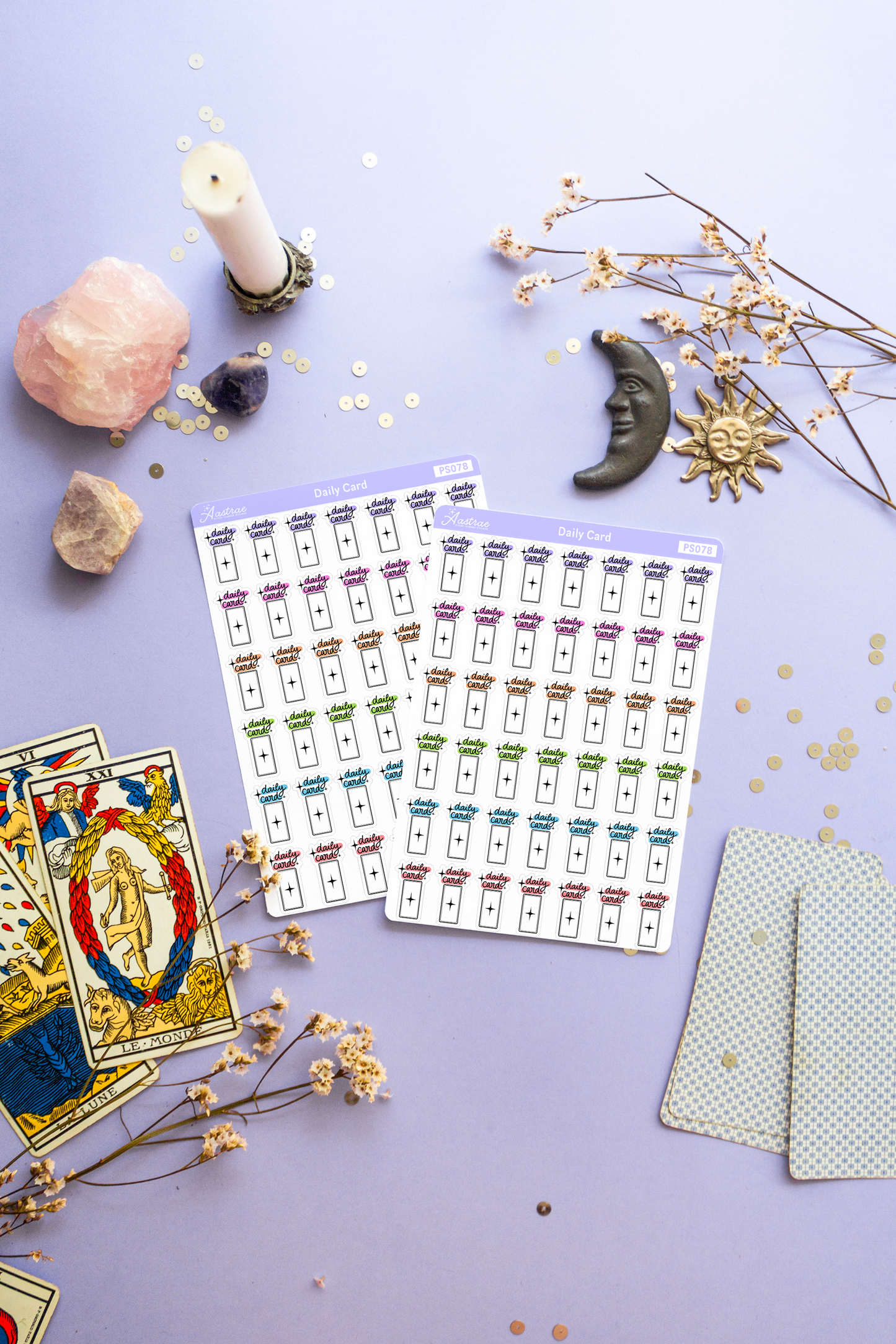 Daily Tarot Card Planner Stickers