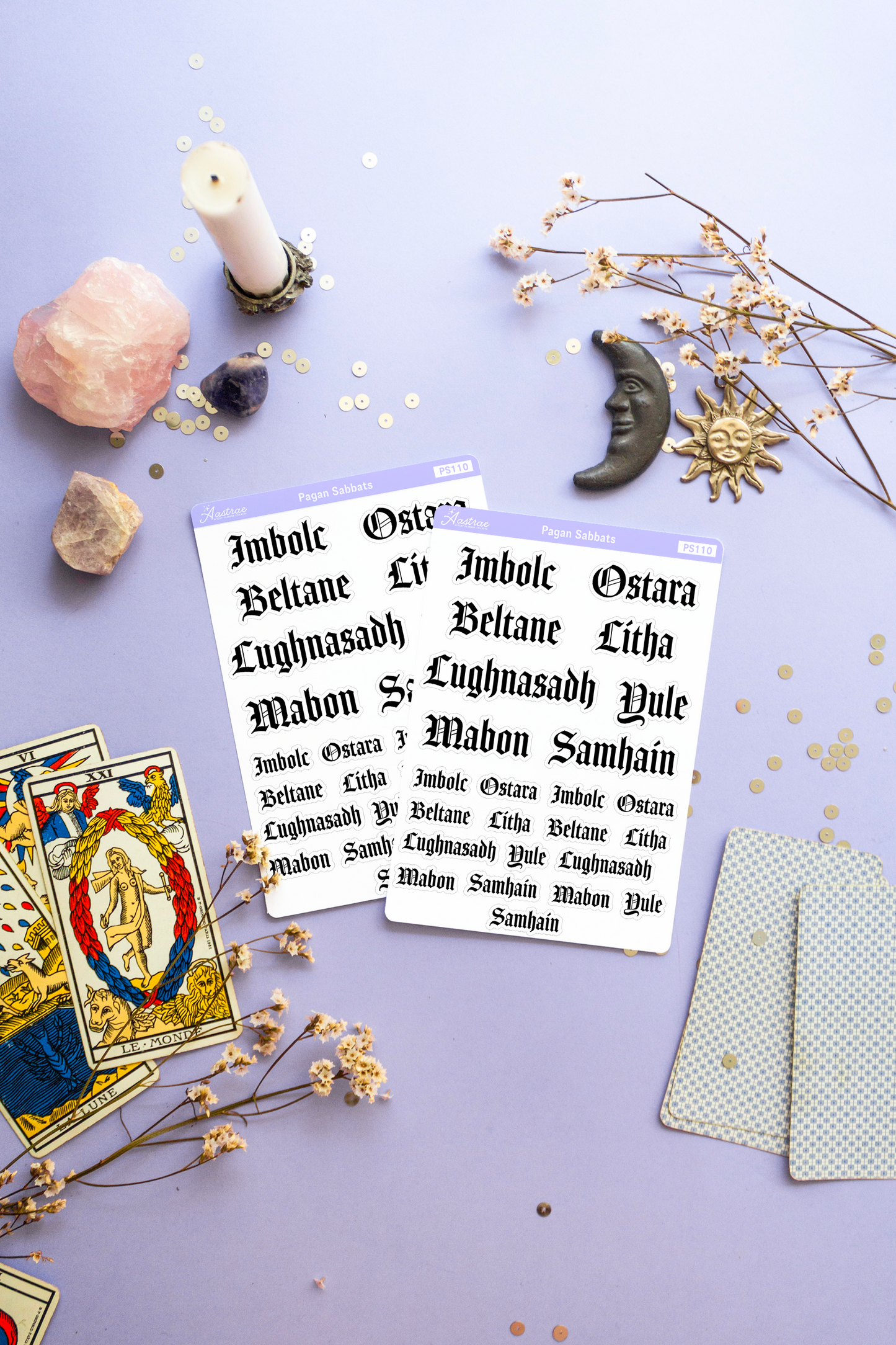 Pagan Sabbat Names Stickers