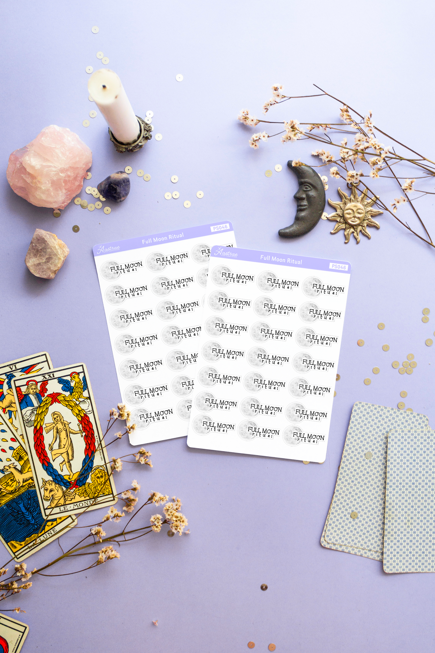 Full Moon Ritual Stickers for Planner