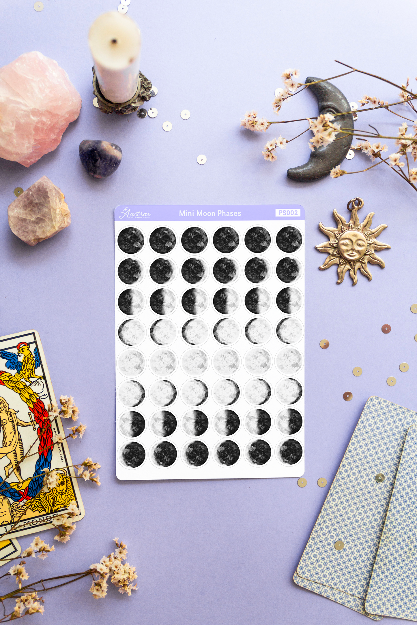 Mini Moon Phases Planner Stickers