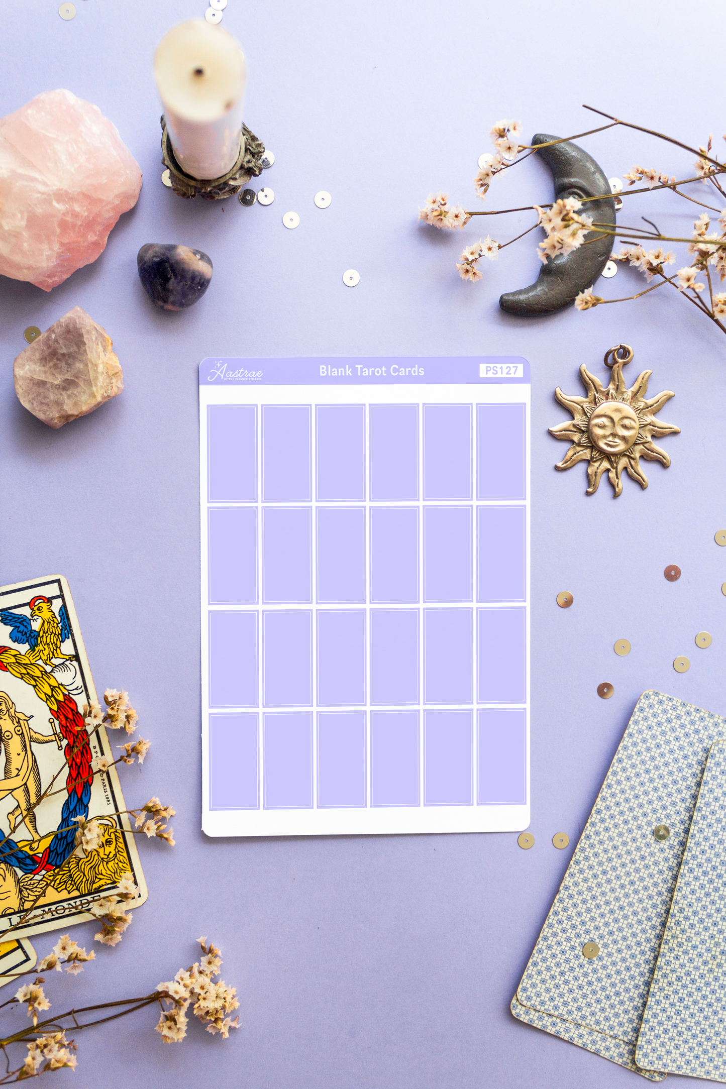 Blank Tarot Card Stickers for Journaling