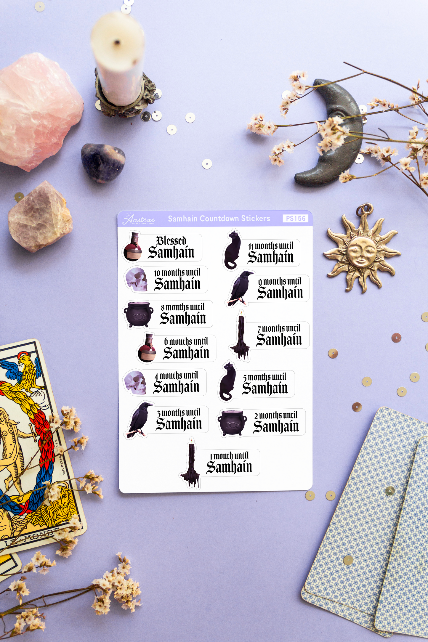 Monthly Samhain Countdown Stickers