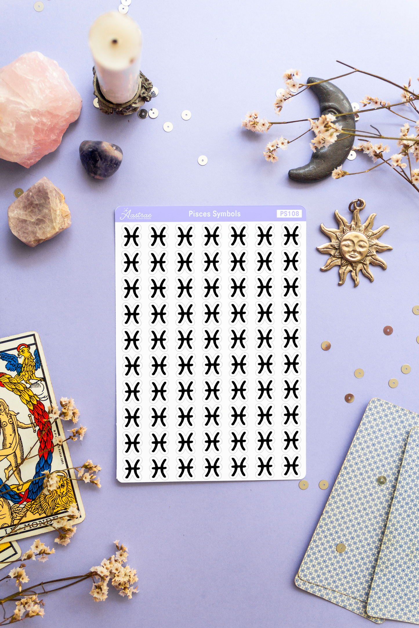 Astrology Pisces Symbol Stickers