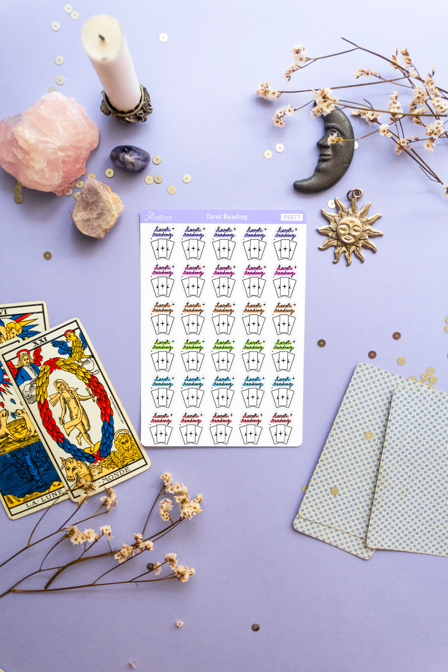 Tarot Reading Stickers for Planner