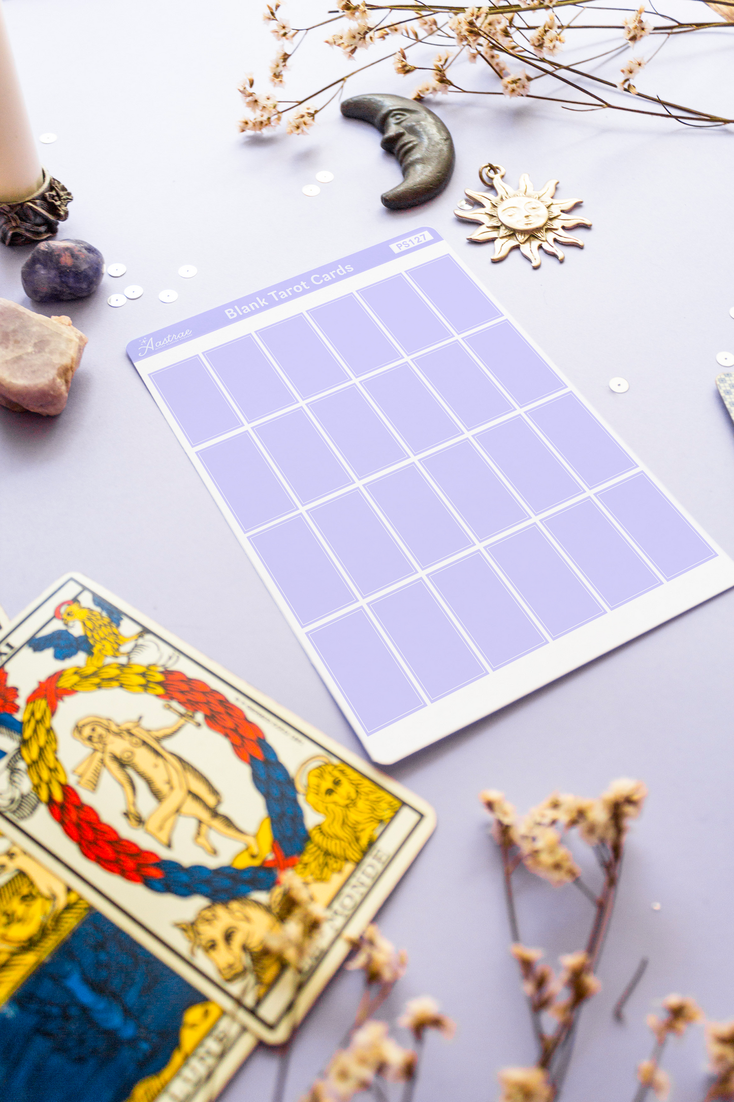 Blank Tarot Card Stickers for Journaling