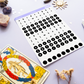 Gothic Letters Dot Stickers