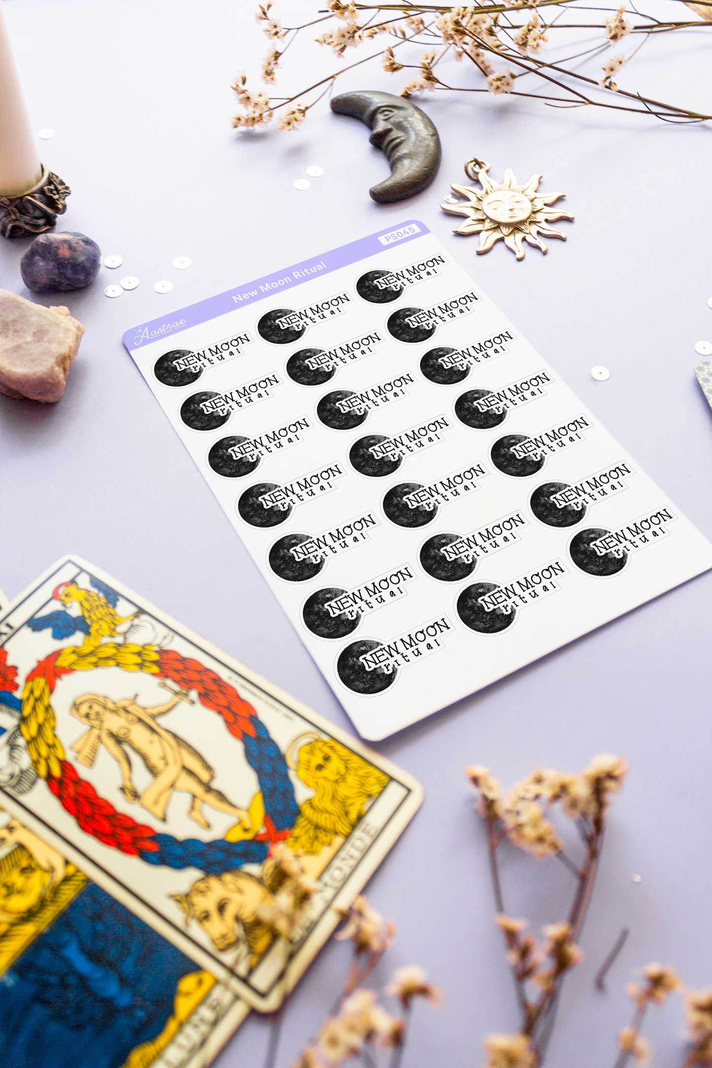 New Moon Ritual Stickers for Planner