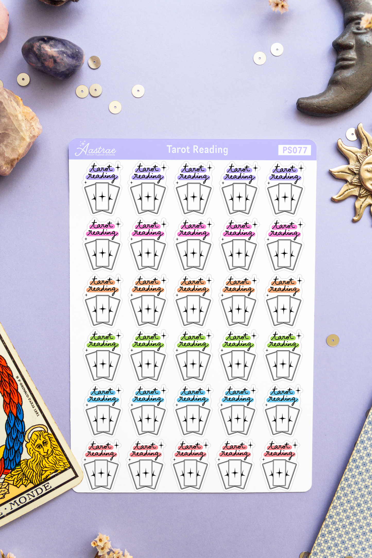 Tarot Reading Stickers for Planner