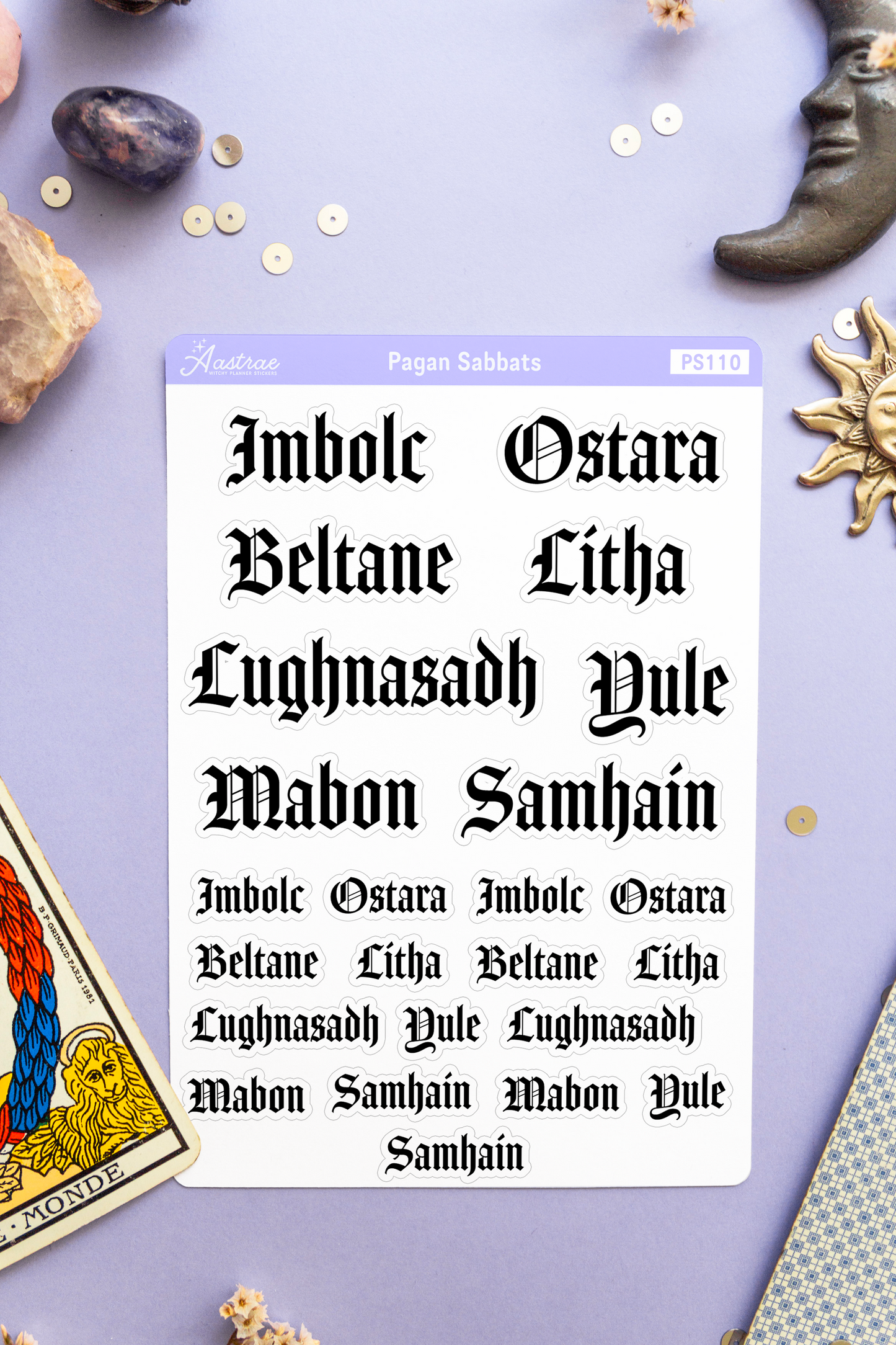 Pagan Sabbat Names Stickers