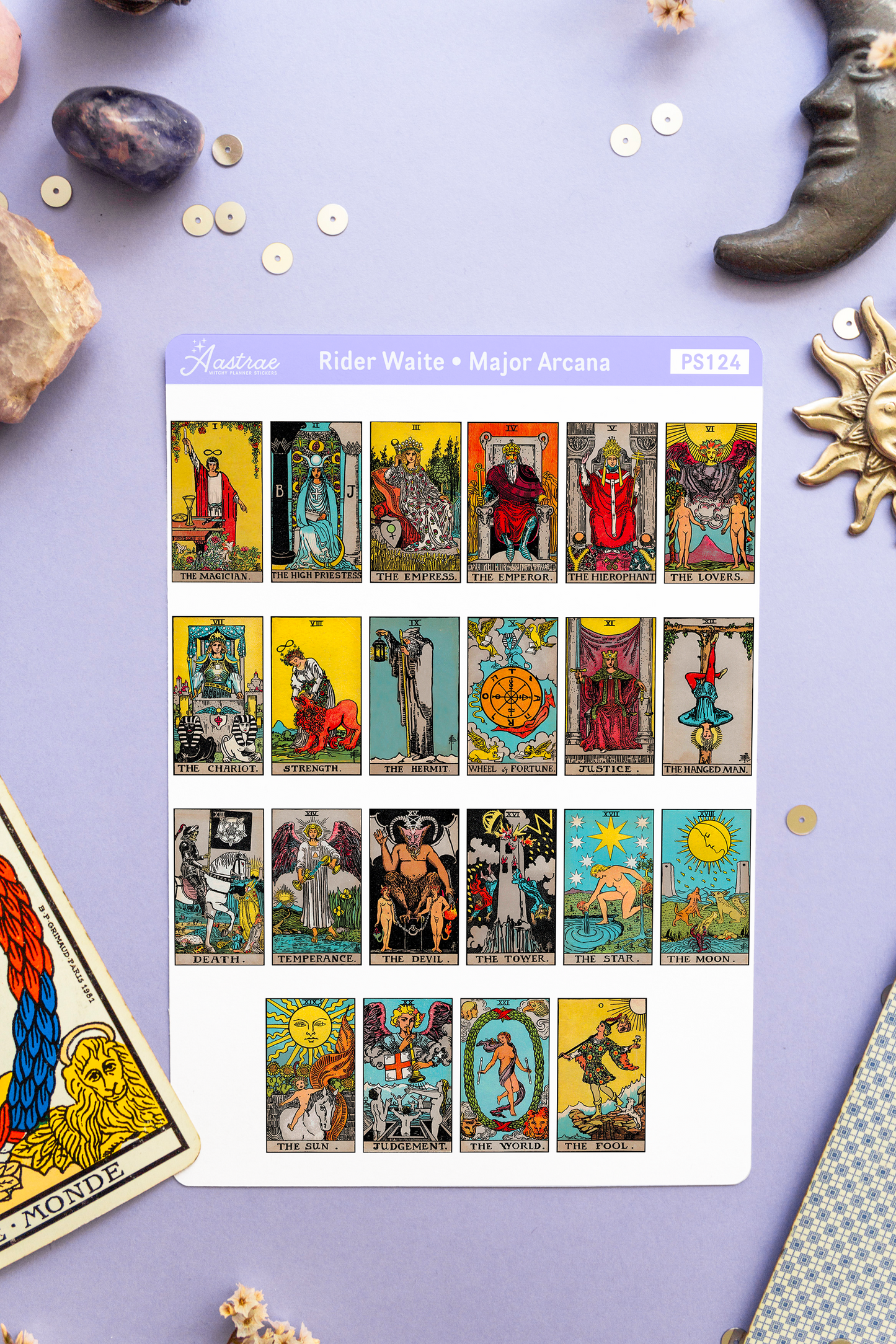 Rider Waite Major Arcana Stickers for Journaling