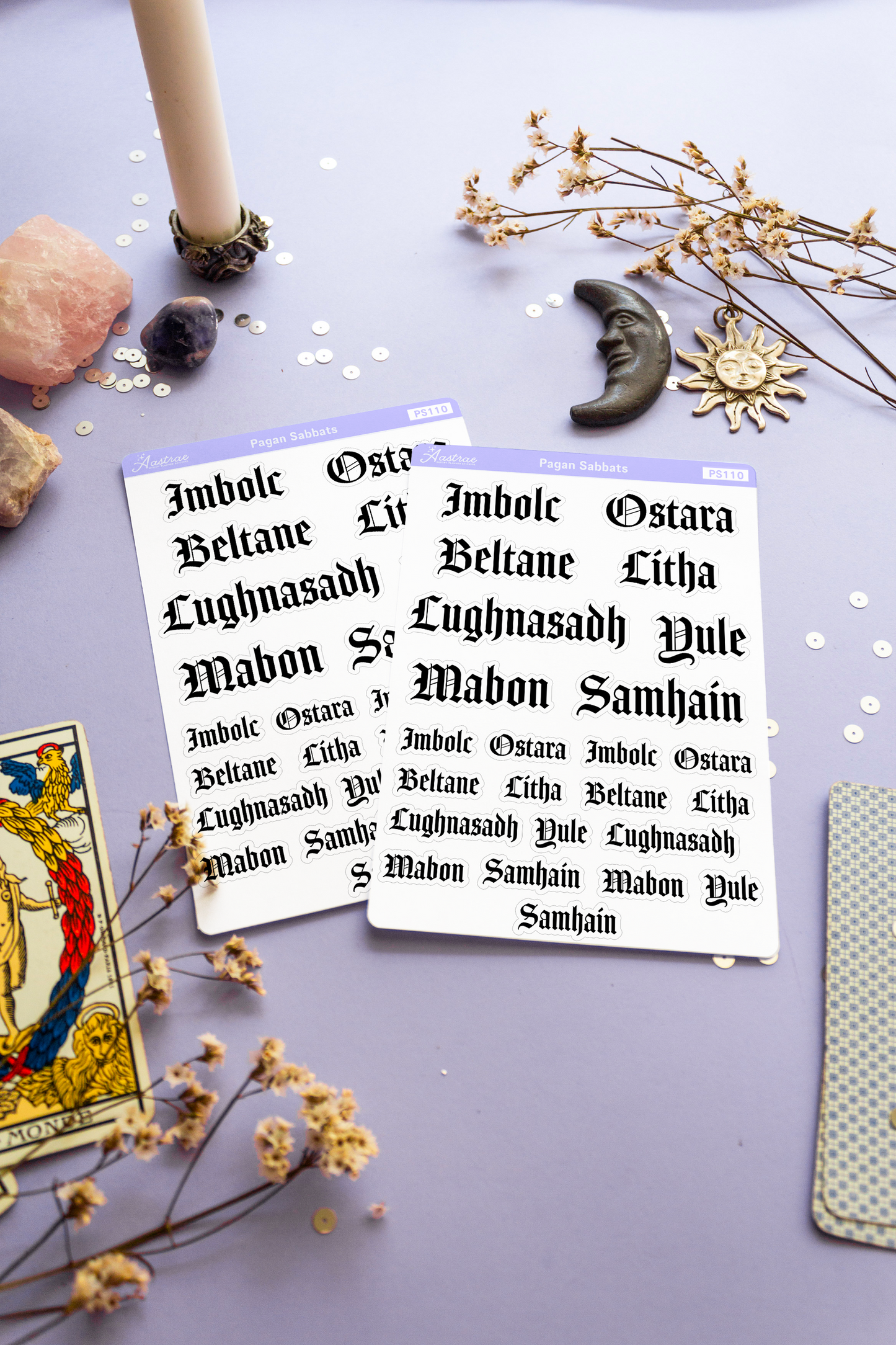 Pagan Sabbat Names Stickers