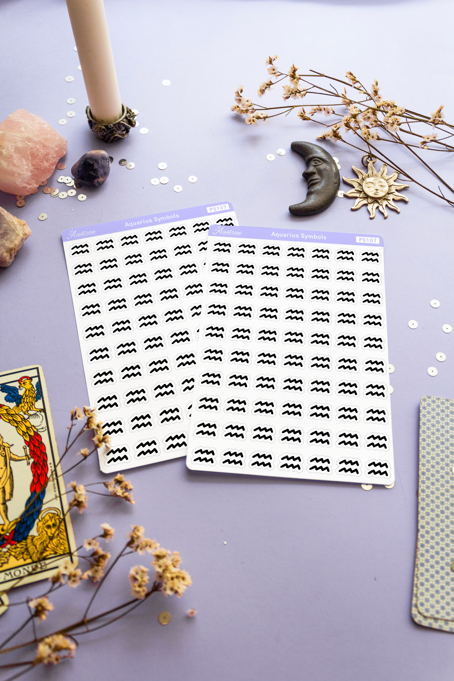 Astrology Aquarius Symbol Stickers