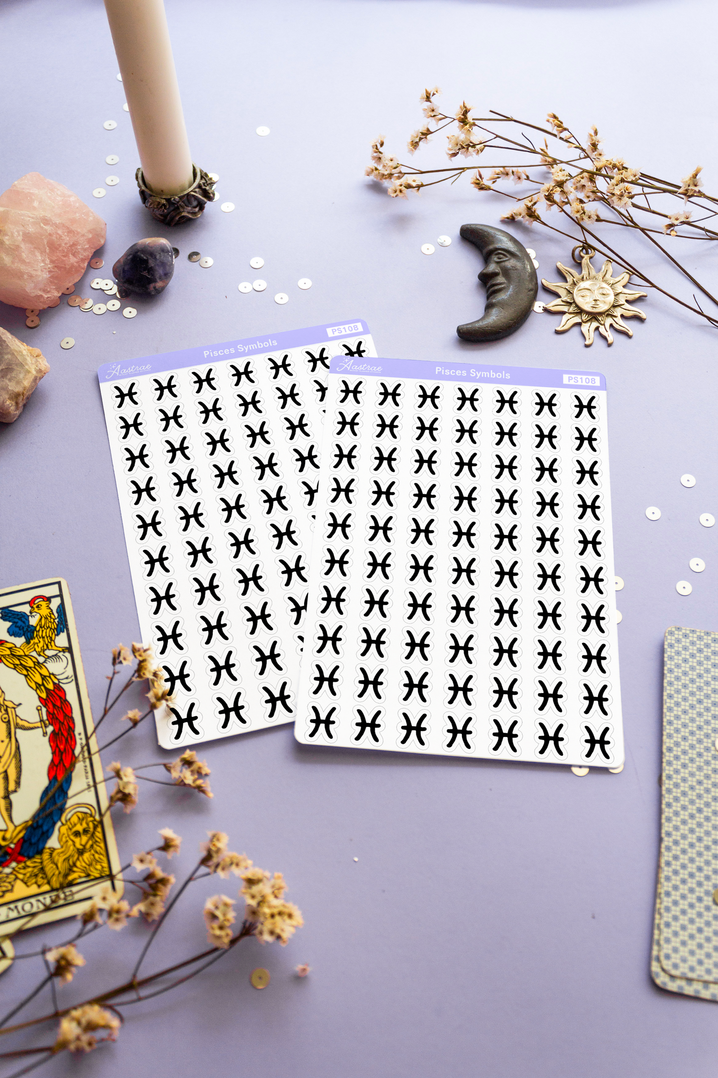 Astrology Pisces Symbol Stickers