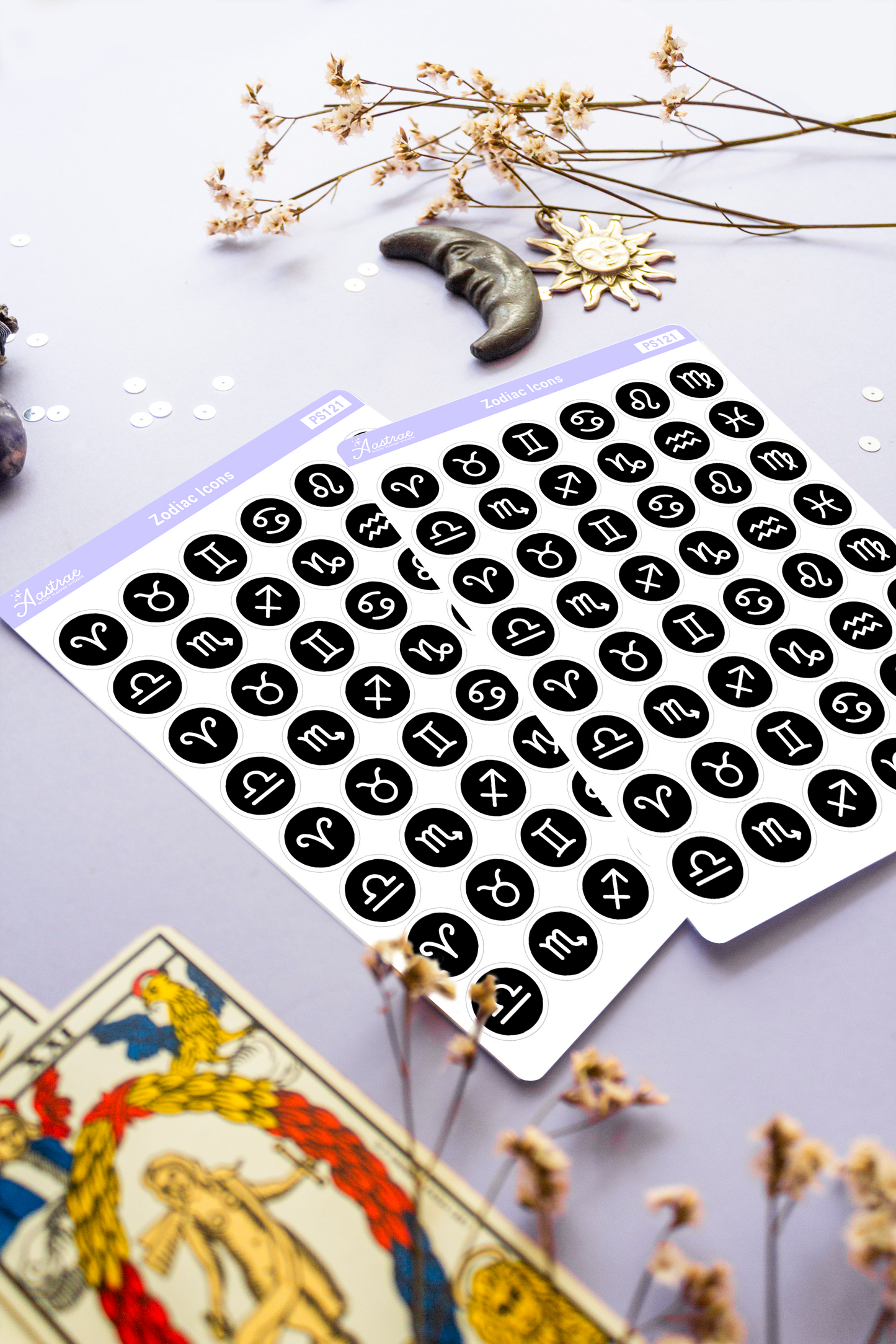 Zodiac Sign Icons Stickers for Planner