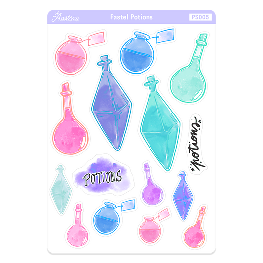 Witch Potion Bottles Stickers