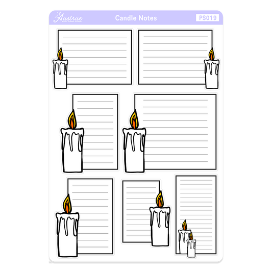 Candle Notes Planner Stickers