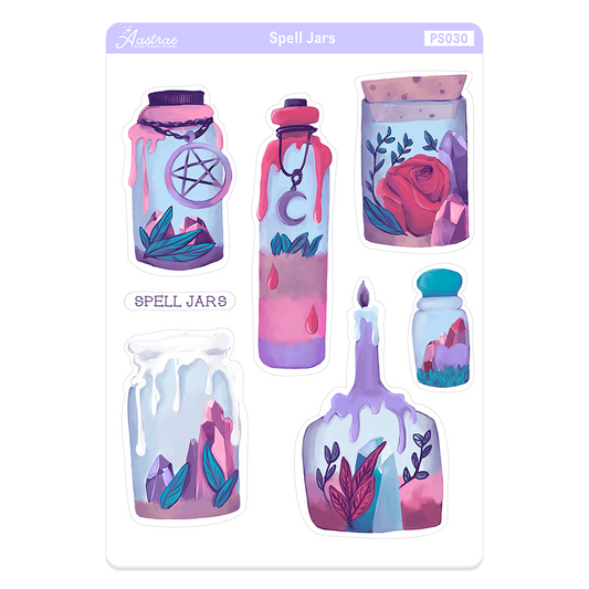 Witch Spell Jars Stickers