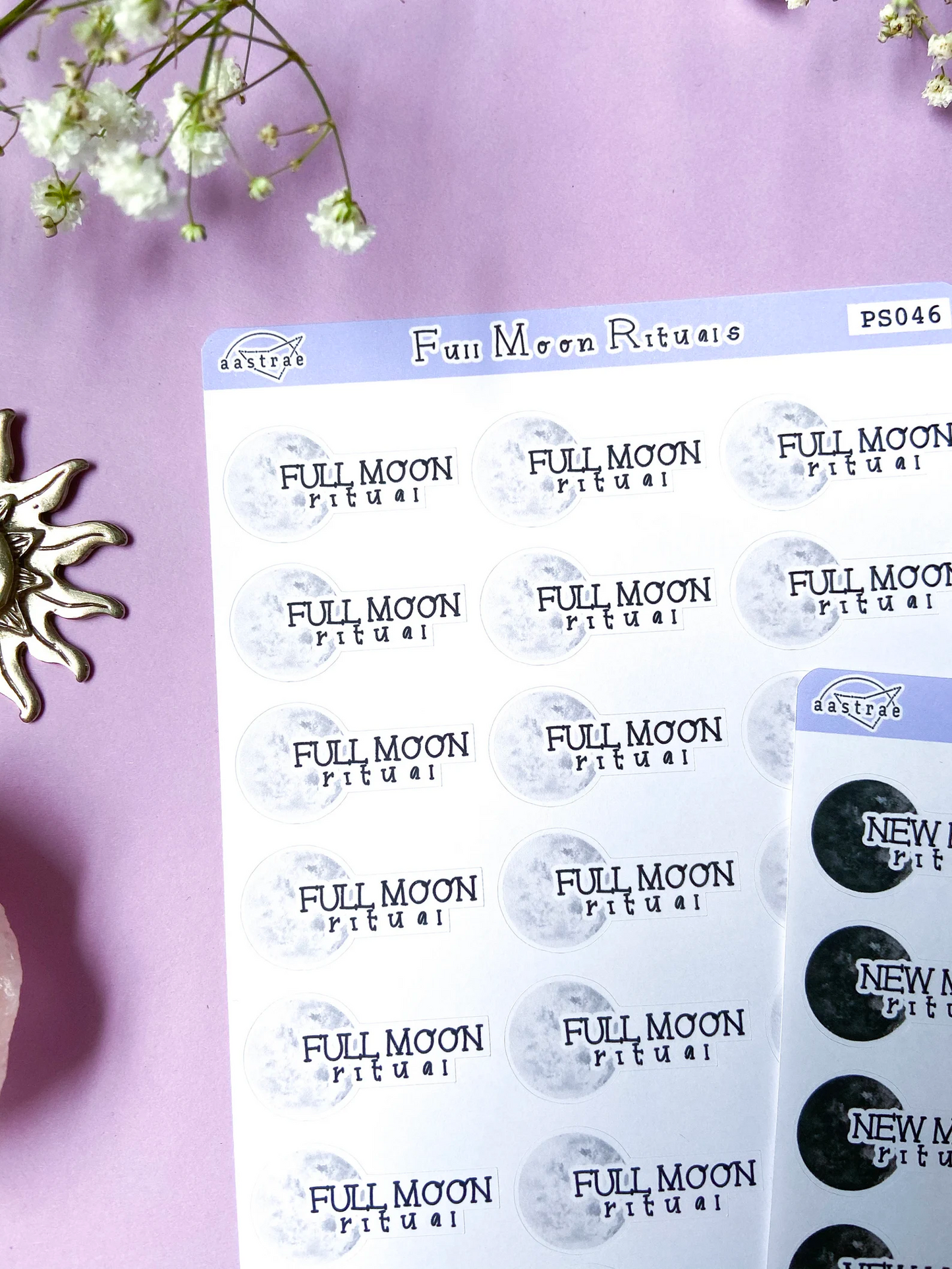 BUNDLE • Moon Ritual Stickers (2 Sheets)