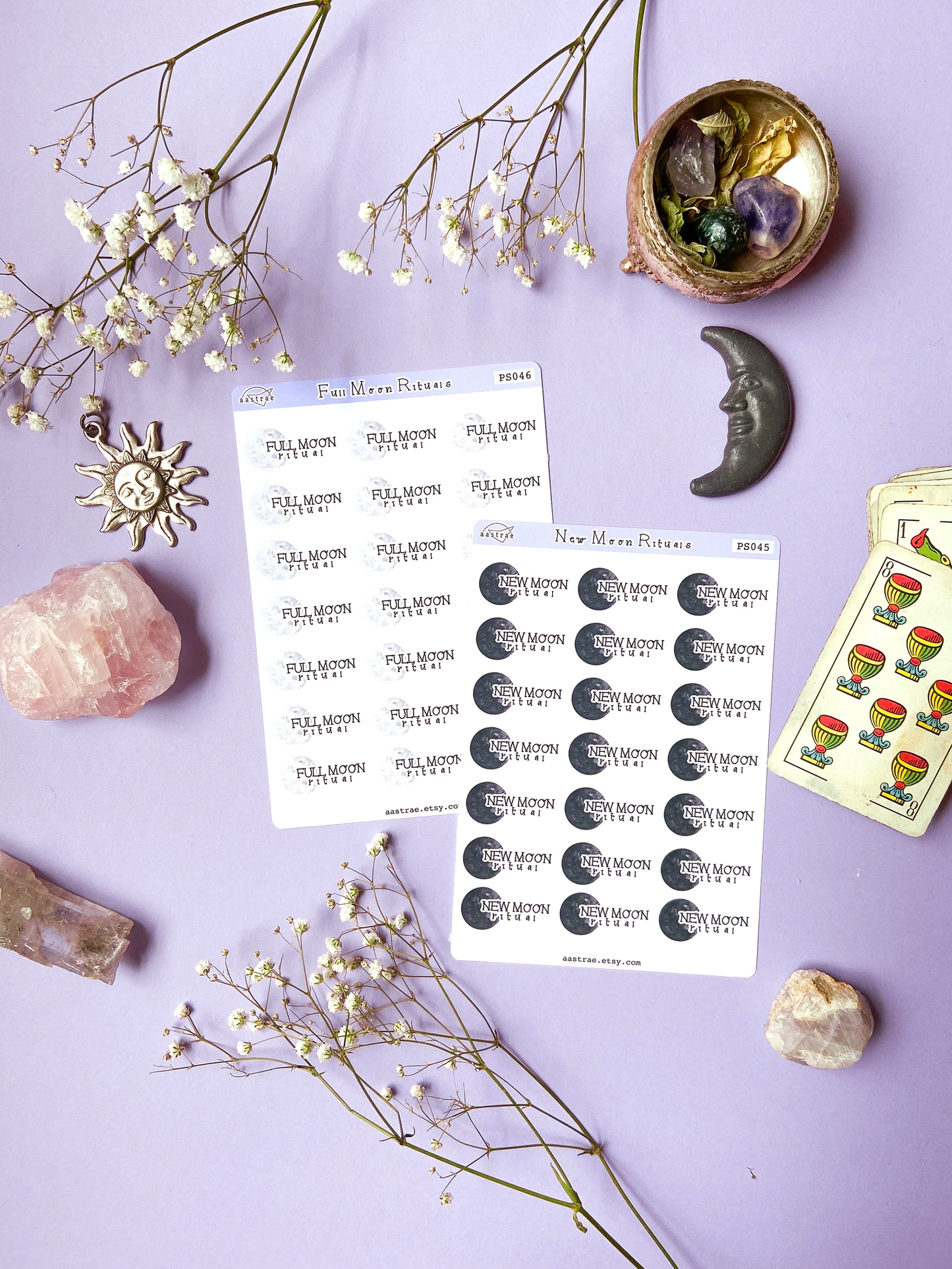 BUNDLE • Moon Ritual Stickers (2 Sheets)