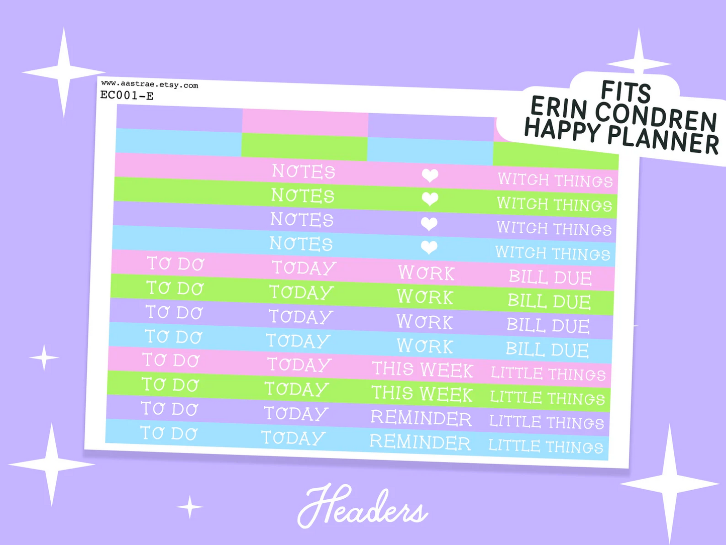 Neon Witch Vertical Planner Kit